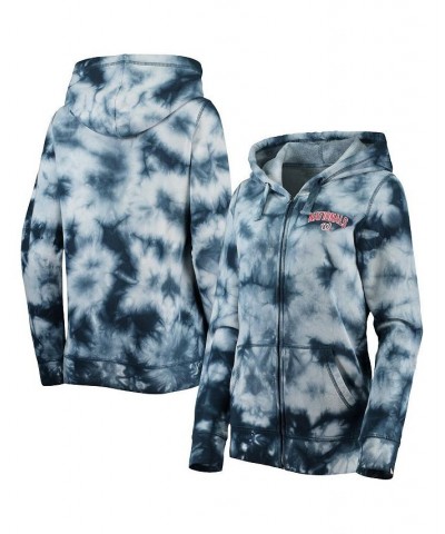 Women's Navy Washington Nationals Tie-Dye Full-Zip Hoodie Navy $36.00 Sweatshirts