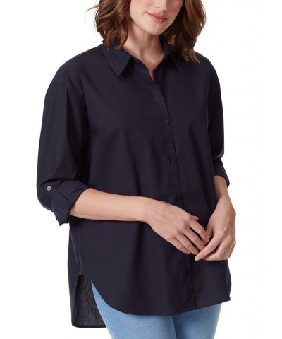 Women's Amanda Denim Jacket Button-Front Shirt & Bermuda Shorts Midnight Affair Navy $26.26 Shorts