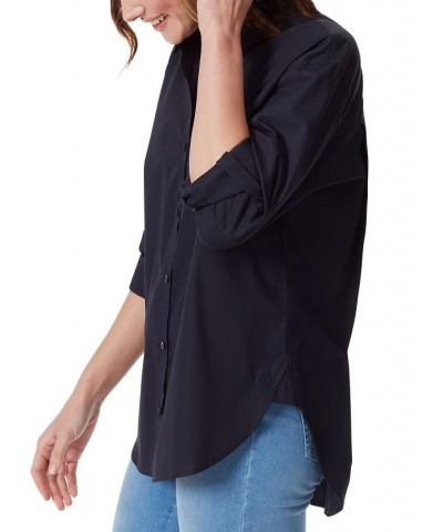 Women's Amanda Denim Jacket Button-Front Shirt & Bermuda Shorts Midnight Affair Navy $26.26 Shorts