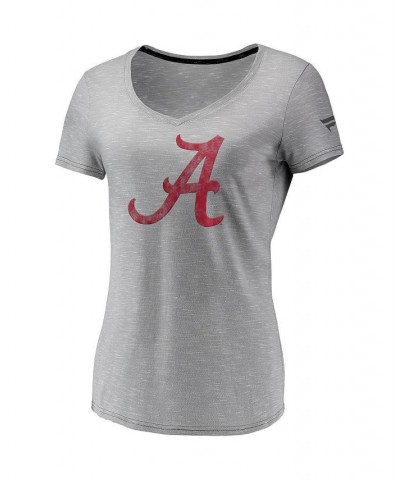 Women's Gray Alabama Crimson Tide Primary Logo Space-Dye V-Neck T-Shirt Gray $17.50 Tops