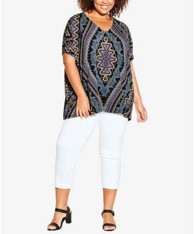 Plus Size Sierra Scarf Top Blues $30.24 Tops