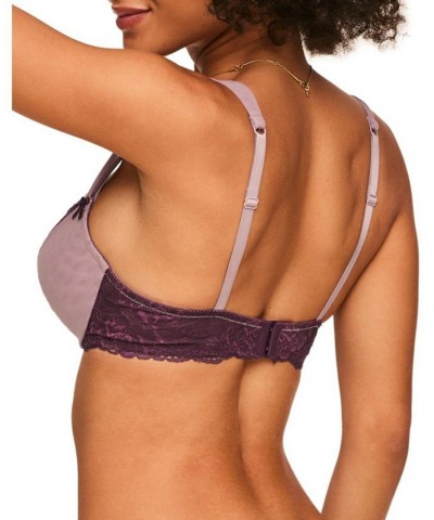 Clairabelle Women's Push Up Demi Bra Purple $32.97 Bras