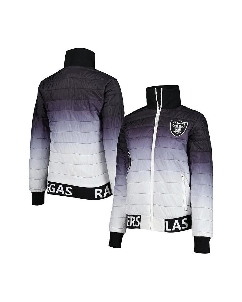 Women's Black Silver Las Vegas Raiders Color Block Full-Zip Puffer Jacket Black, Silver $89.30 Jackets