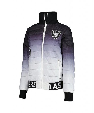 Women's Black Silver Las Vegas Raiders Color Block Full-Zip Puffer Jacket Black, Silver $89.30 Jackets