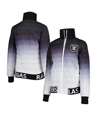 Women's Black Silver Las Vegas Raiders Color Block Full-Zip Puffer Jacket Black, Silver $89.30 Jackets