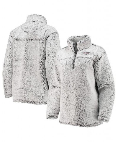 Women's Gray Washington Football Team Sherpa Quarter-Zip Jacket Gray $45.04 Jackets