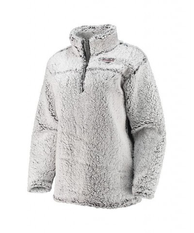 Women's Gray Washington Football Team Sherpa Quarter-Zip Jacket Gray $45.04 Jackets