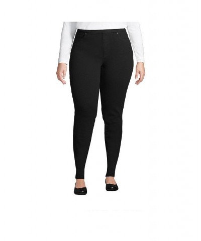 Women's Plus Size High Rise Elastic Waist Pull On Skinny Legging Jeans Black $49.26 Jeans