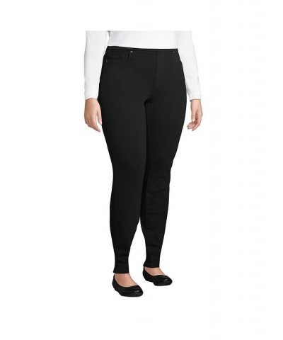 Women's Plus Size High Rise Elastic Waist Pull On Skinny Legging Jeans Black $49.26 Jeans