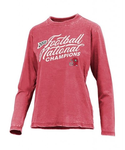 Women's Georgia Bulldogs College Football Playoff 2022 National Champions Relaxed Fit Melange Long Sleeve T-shirt Red $23.10 ...