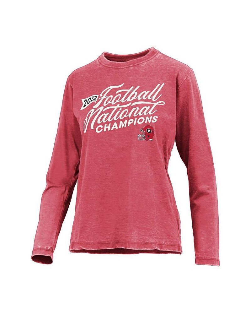 Women's Georgia Bulldogs College Football Playoff 2022 National Champions Relaxed Fit Melange Long Sleeve T-shirt Red $23.10 ...