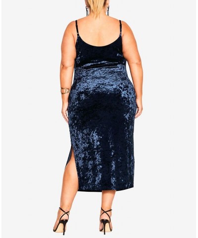 Trendy Plus Size Isabela Midi Dress Blue $41.70 Dresses