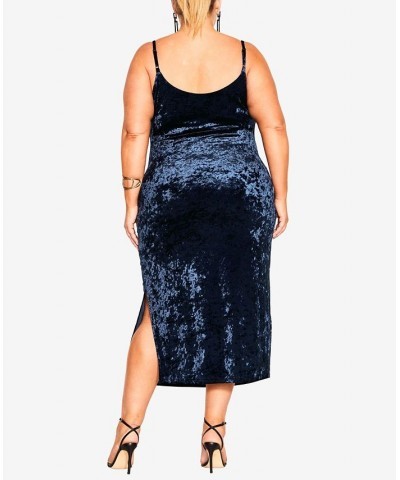 Trendy Plus Size Isabela Midi Dress Blue $41.70 Dresses