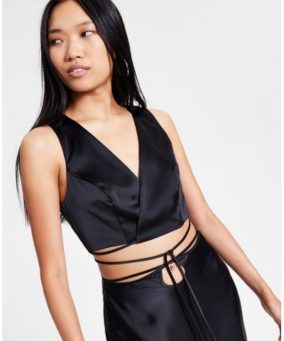 Women's Wrap Top Black $20.04 Tops