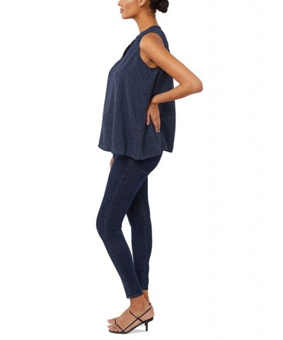 Pleated Maternity Top Blue $30.24 Tops