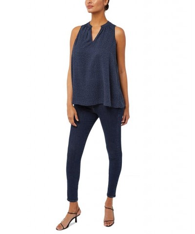 Pleated Maternity Top Blue $30.24 Tops