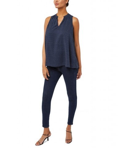 Pleated Maternity Top Blue $30.24 Tops