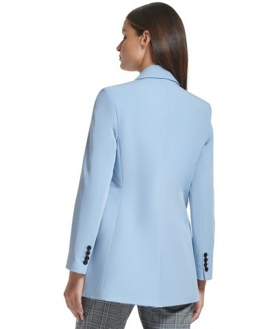 Women's Long Single-Button Blazer Midnight $25.80 Jackets