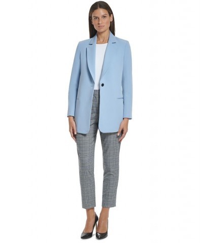 Women's Long Single-Button Blazer Midnight $25.80 Jackets