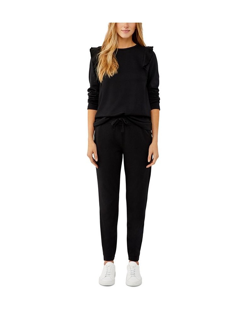 Mineral Wash Maternity Jogger Pants Black $40.65 Pants