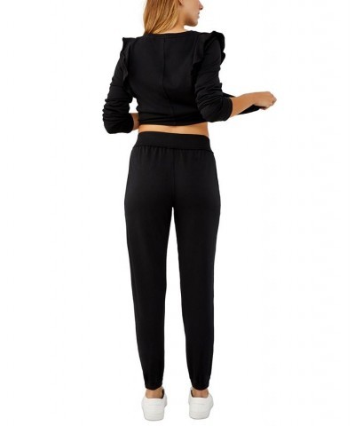 Mineral Wash Maternity Jogger Pants Black $40.65 Pants