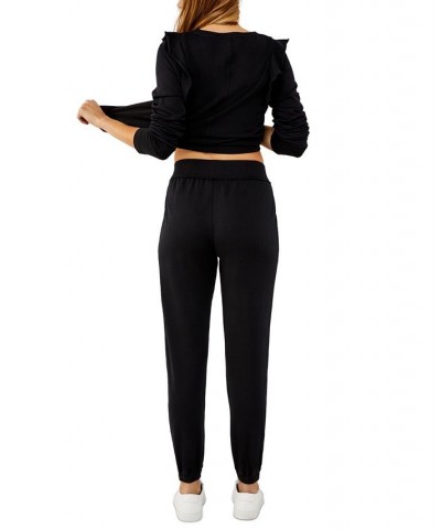 Mineral Wash Maternity Jogger Pants Black $40.65 Pants