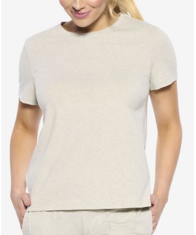 Women's Naturally Soft Organic Cotton Crew Neck Tee Pebble $15.96 Sleepwear