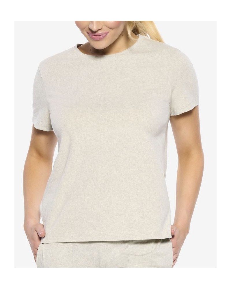 Women's Naturally Soft Organic Cotton Crew Neck Tee Pebble $15.96 Sleepwear