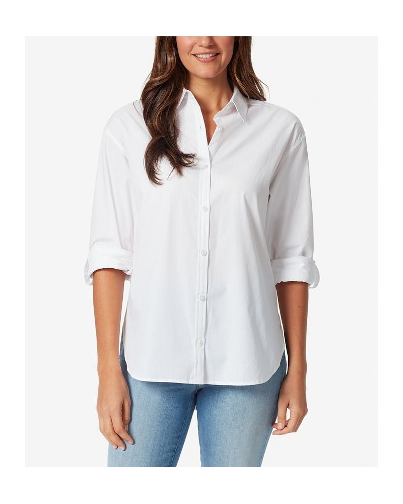 Women's Amanda Button-Front Shirt Vintage White $18.02 Tops