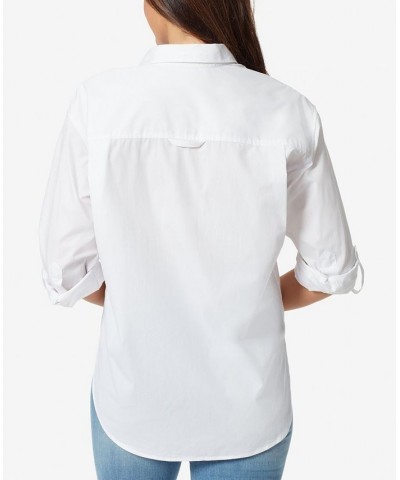 Women's Amanda Button-Front Shirt Vintage White $18.02 Tops