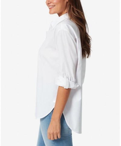 Women's Amanda Button-Front Shirt Vintage White $18.02 Tops