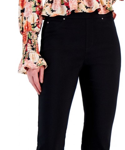 Women's High-Rise Pull-On Flare-Leg Pants Black $28.86 Pants