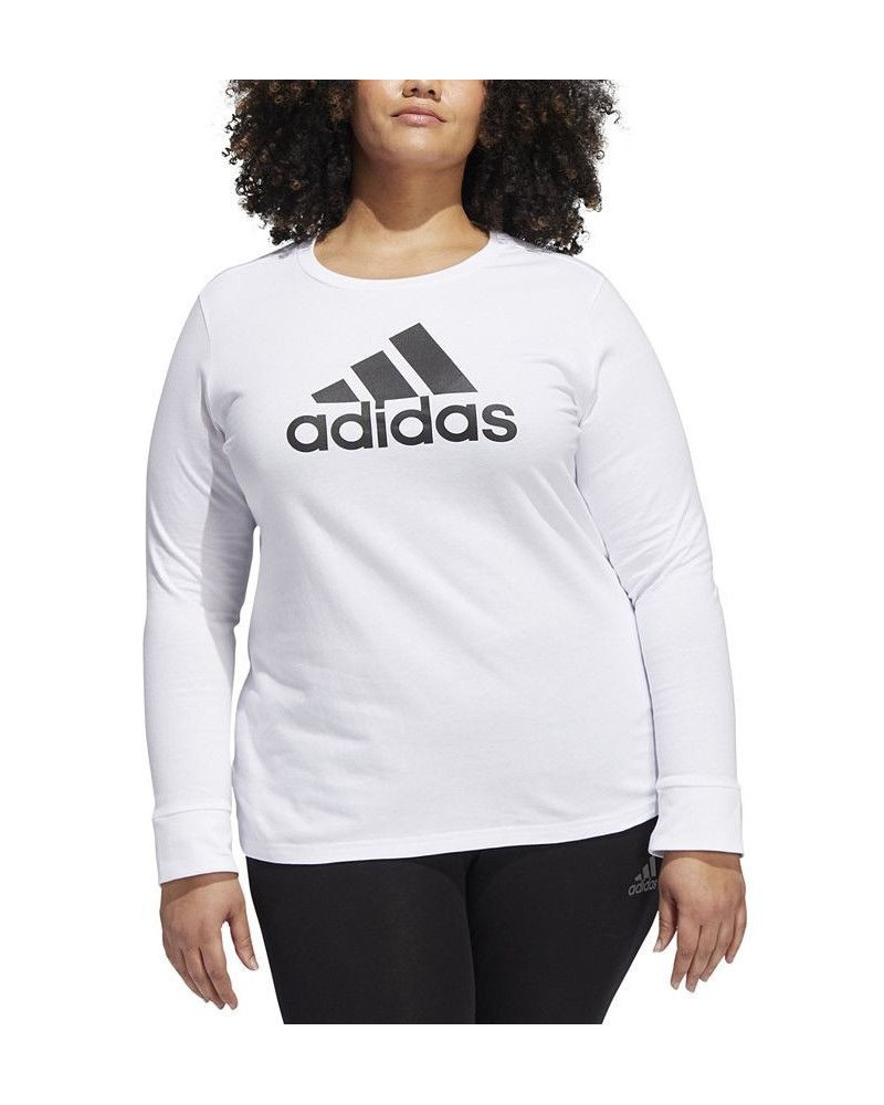 Plus Size Logo T-Shirt White $15.29 Tops