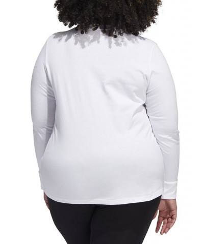 Plus Size Logo T-Shirt White $15.29 Tops