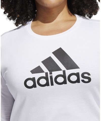 Plus Size Logo T-Shirt White $15.29 Tops