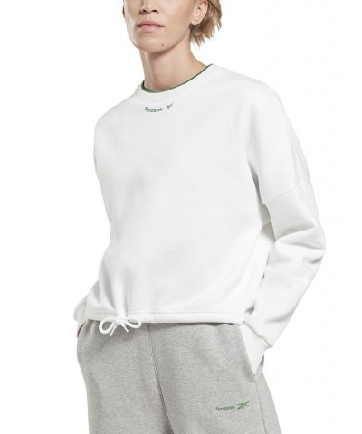 Women's Identity Fleece Crewneck Sweatshirt White $16.00 Tops