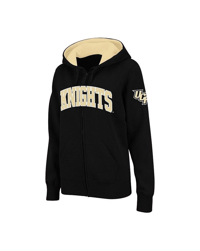 Women's Black UCF Knights Arched Name Full-Zip Hoodie Black $33.79 Sweatshirts