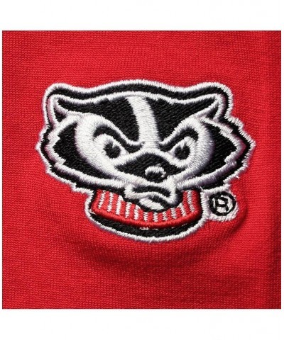 Women's Red Wisconsin Badgers Fleece-Lined Leggings Red $20.64 Pants