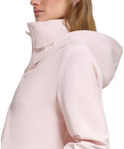 Women's Hooded Raincoat Pink $38.54 Coats