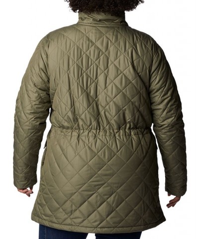 Plus Size Copper Crest Quilted Parka Green $62.90 Jackets