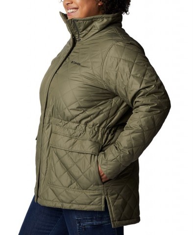 Plus Size Copper Crest Quilted Parka Green $62.90 Jackets