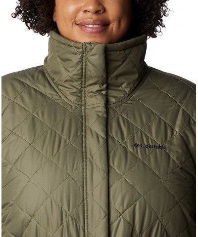 Plus Size Copper Crest Quilted Parka Green $62.90 Jackets