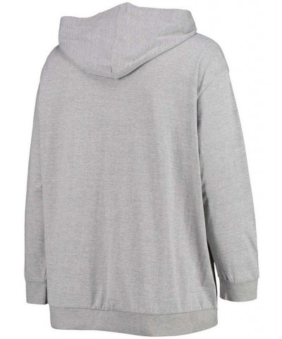 Women's Plus Size Heathered Gray New York Giants Lace-Up Pullover Hoodie Heathered Gray $28.60 Sweatshirts