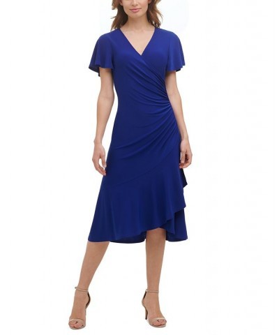 Flutter-Sleeve Midi Dress Cobalt $30.08 Dresses