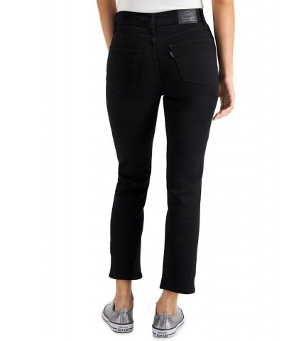 Women's 724 Straight-Leg Cropped Jeans Soft Black $29.40 Jeans