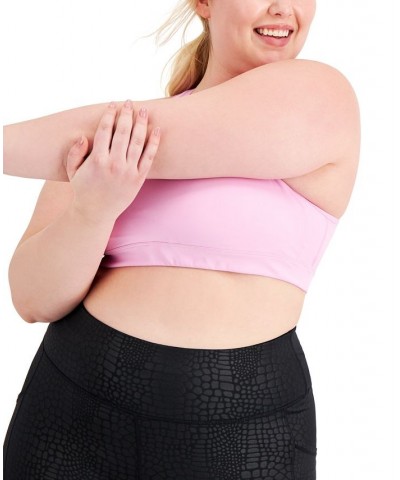 Performance Plus Size Medium Impact Sports Bra Pink Stone $8.75 Bras