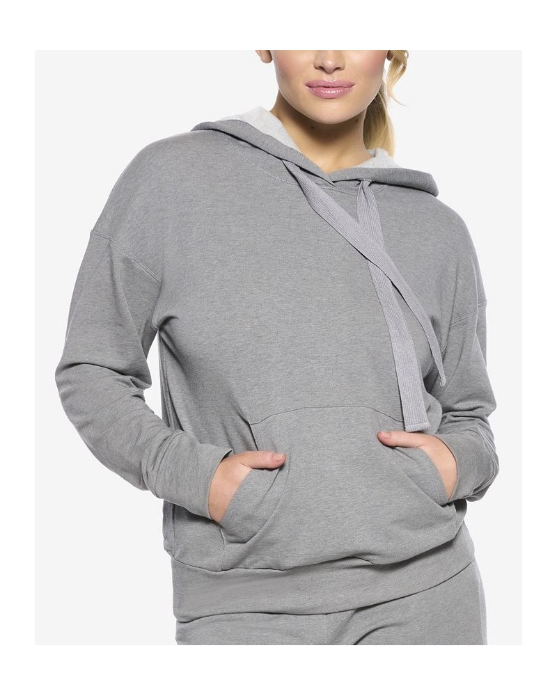 Women's Naturally Soft Plant Dyed Organic French Terry Hoodie Slate $42.57 Sleepwear