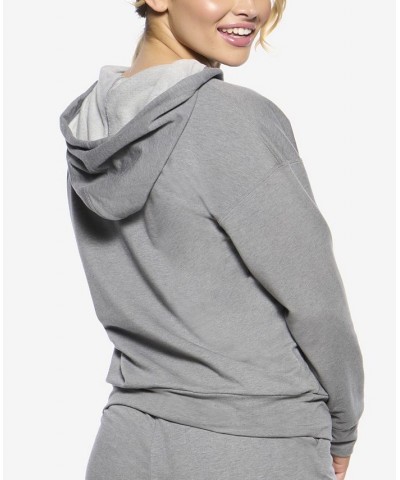 Women's Naturally Soft Plant Dyed Organic French Terry Hoodie Slate $42.57 Sleepwear