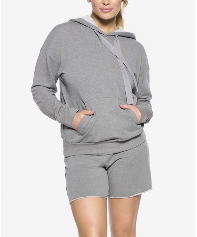 Women's Naturally Soft Plant Dyed Organic French Terry Hoodie Slate $42.57 Sleepwear