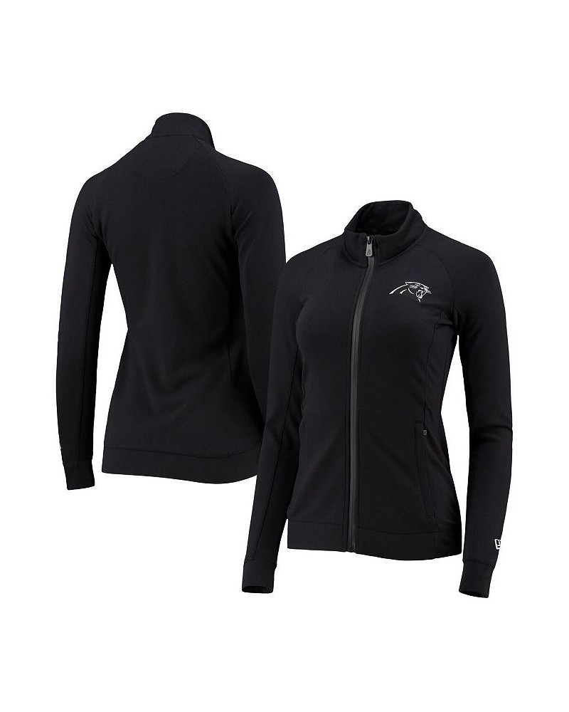 Women's 5th & Ocean by Black Carolina Panthers Team Raglan Full-Zip Jacket Black $53.50 Jackets